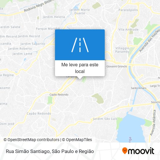 Rua Simão Santiago mapa