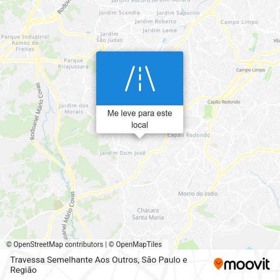 Travessa Semelhante Aos Outros mapa