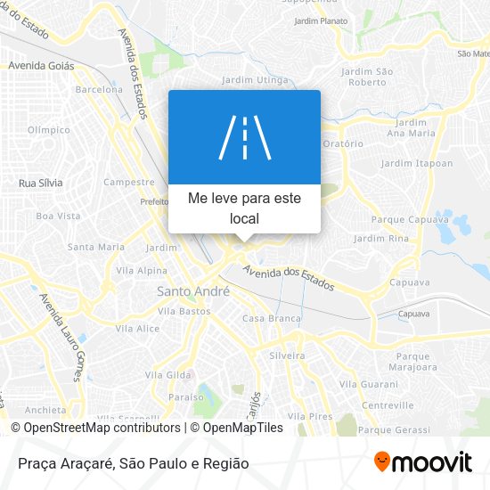 Praça Araçaré mapa