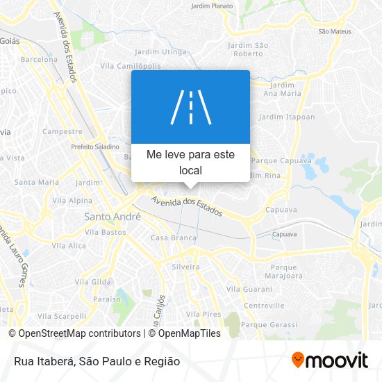 Rua Itaberá mapa