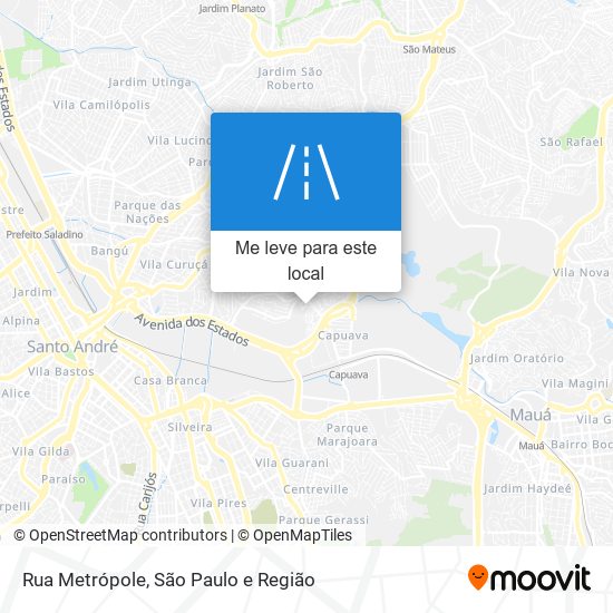 Rua Metrópole mapa