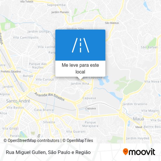 Rua Miguel Gullen mapa