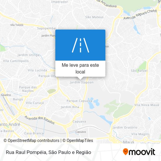 Rua Raul Pompéia mapa