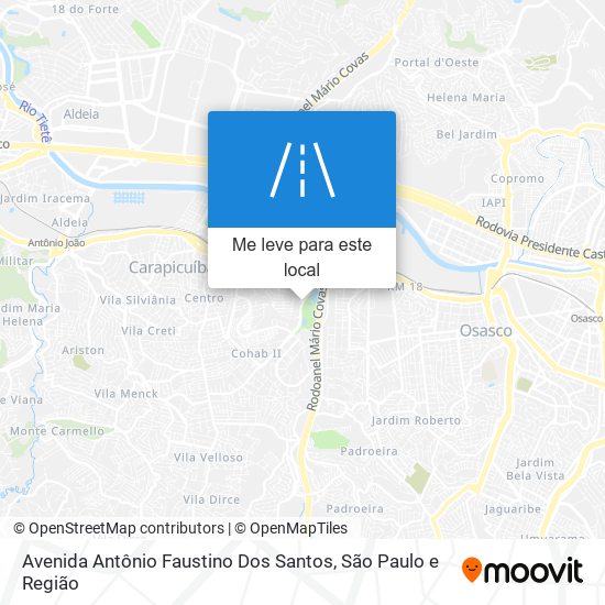 Avenida Antônio Faustino Dos Santos mapa