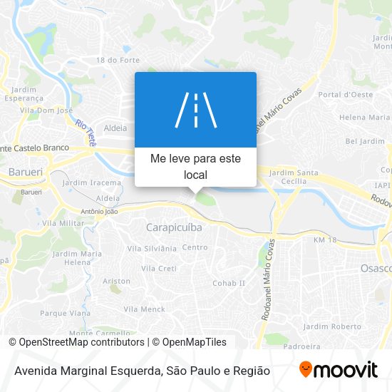 Avenida Marginal Esquerda mapa