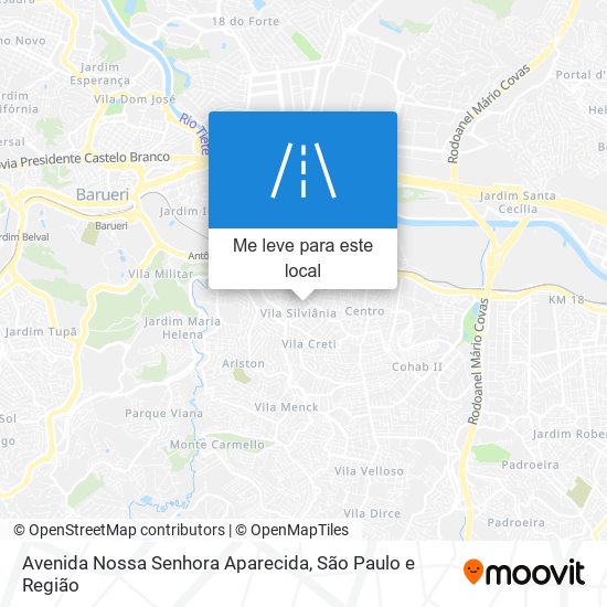 Avenida Nossa Senhora Aparecida mapa