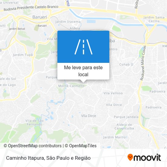 Caminho Itapura mapa