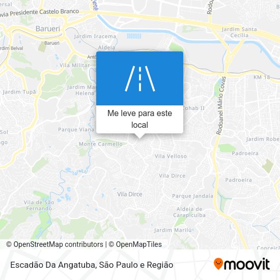 Escadão Da Angatuba mapa
