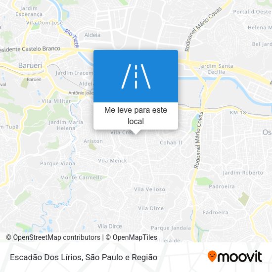 Escadão Dos Lírios mapa