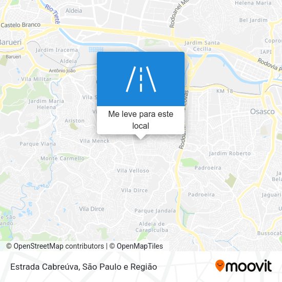 Estrada Cabreúva mapa
