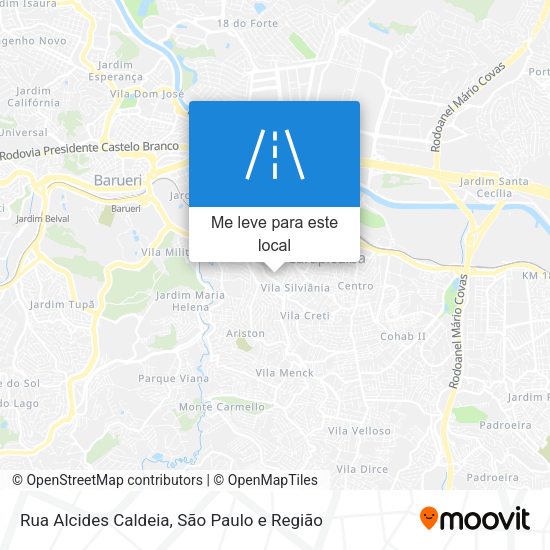 Rua Alcides Caldeia mapa