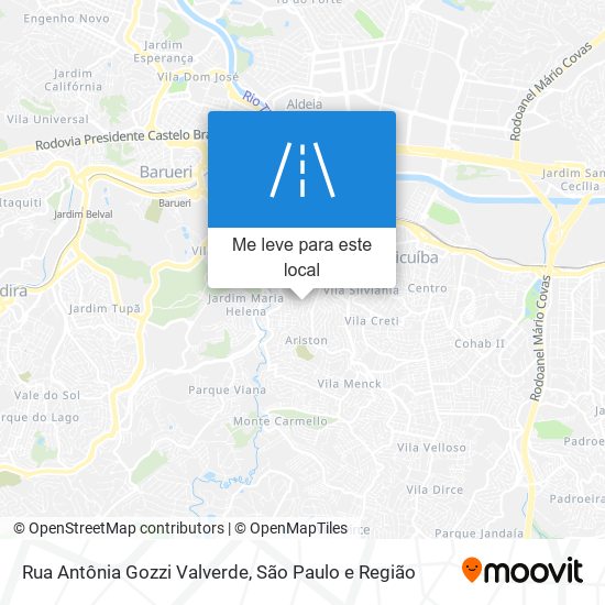 Rua Antônia Gozzi Valverde mapa