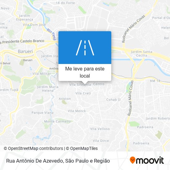 Rua Antônio De Azevedo mapa