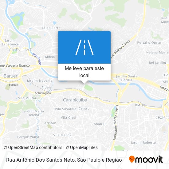 Rua Antônio Dos Santos Neto mapa