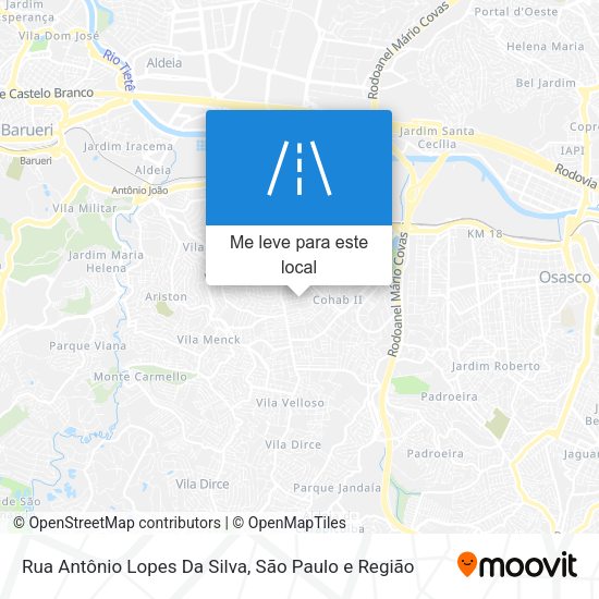 Rua Antônio Lopes Da Silva mapa