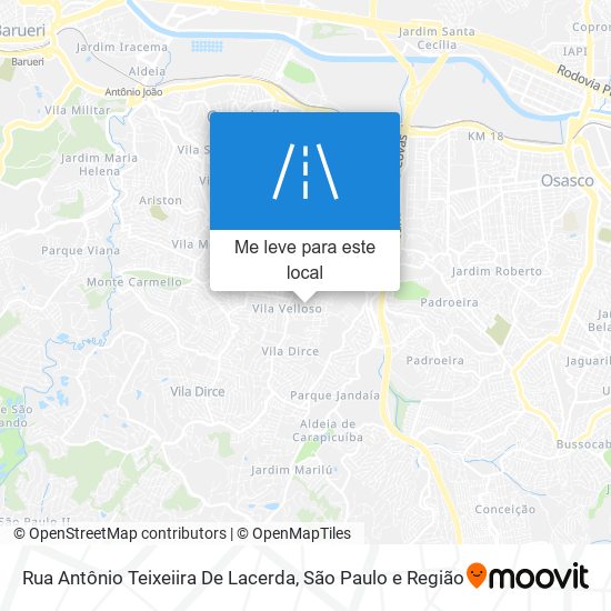 Rua Antônio Teixeiira De Lacerda mapa