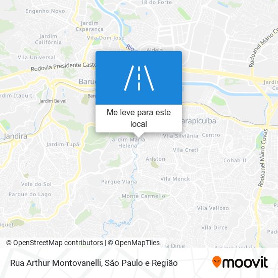 Rua Arthur Montovanelli mapa