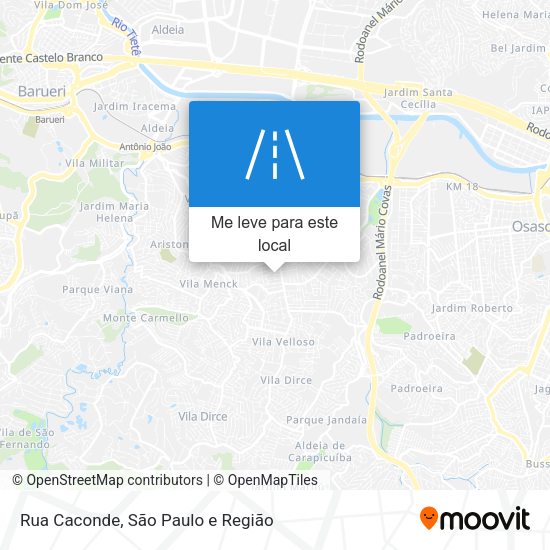 Rua Caconde mapa