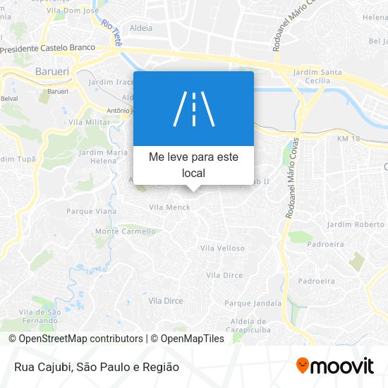 Rua Cajubi mapa