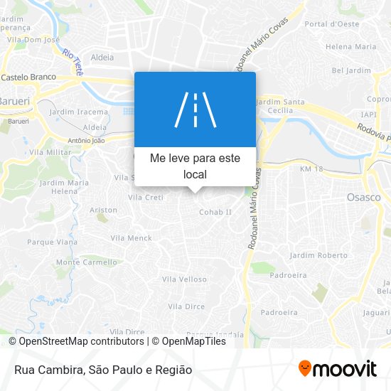 Rua Cambira mapa