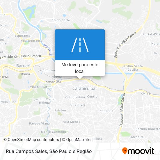 Rua Campos Sales mapa