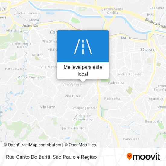 Rua Canto Do Buriti mapa