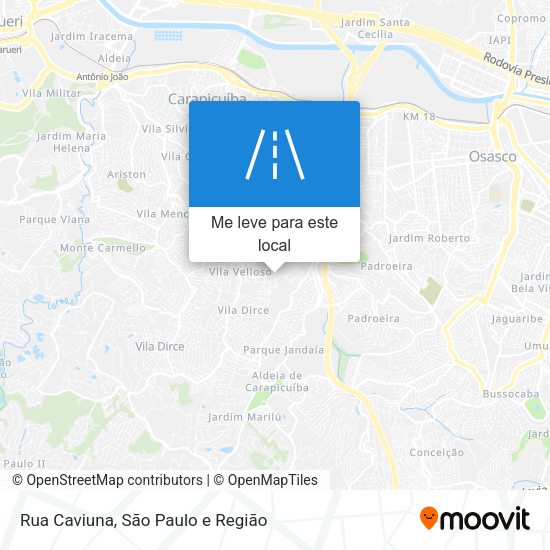 Rua Caviuna mapa