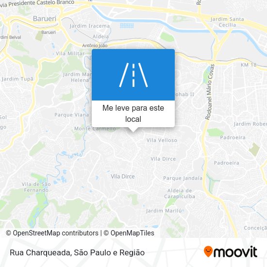 Rua Charqueada mapa