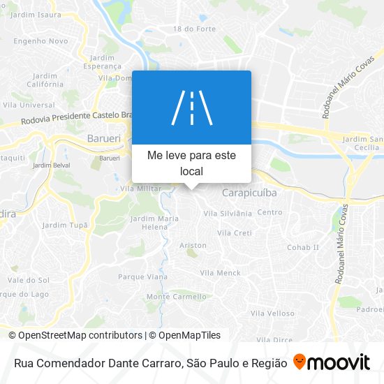 Rua Comendador Dante Carraro mapa