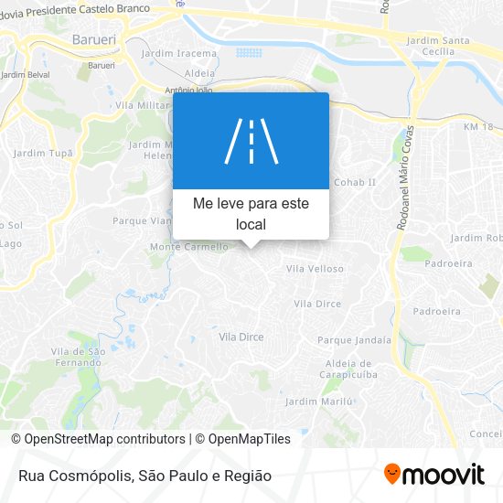 Rua Cosmópolis mapa