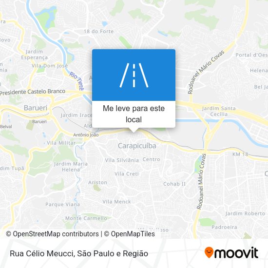 Rua Célio Meucci mapa