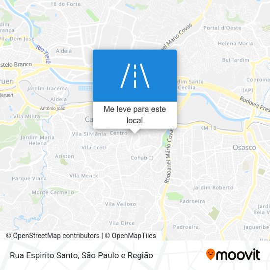 Rua Espirito Santo mapa