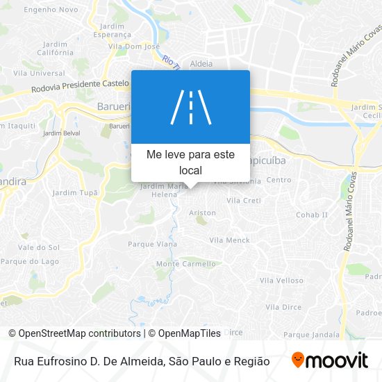 Rua Eufrosino D. De Almeida mapa