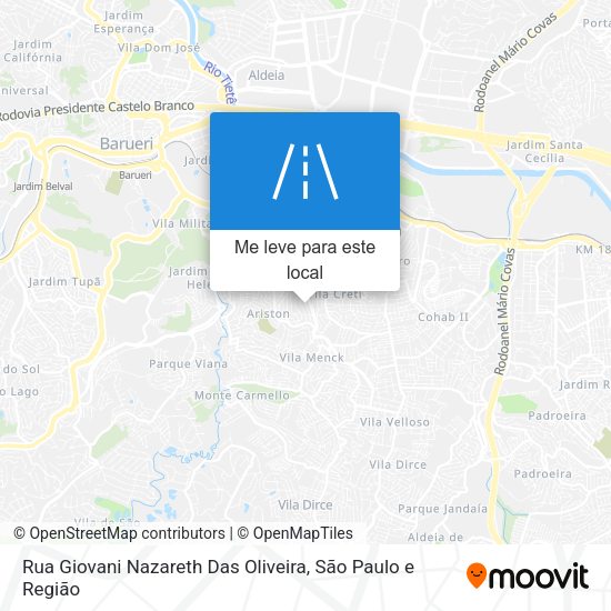 Rua Giovani Nazareth Das Oliveira mapa