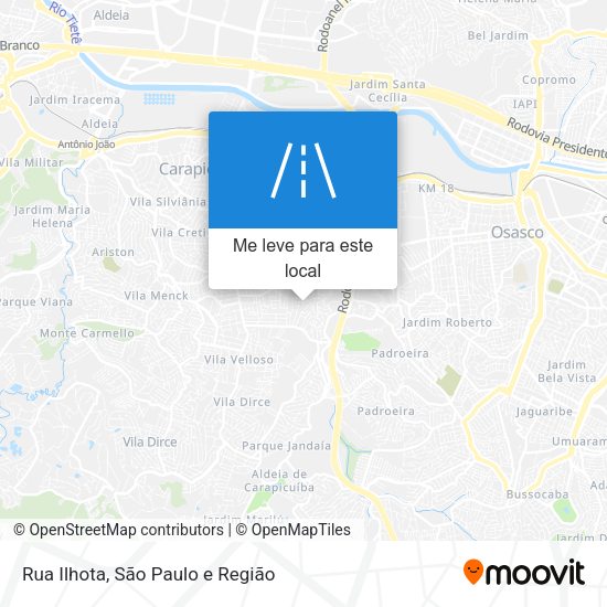 Rua Ilhota mapa