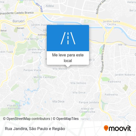 Rua Jandira mapa