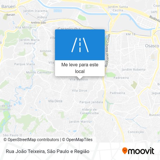 Rua João Teixeira mapa