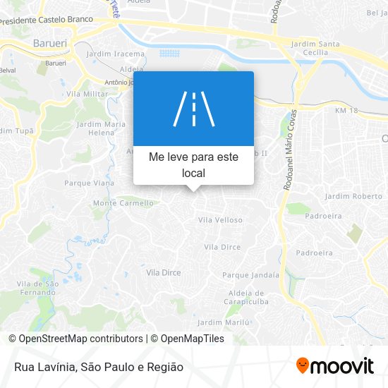 Rua Lavínia mapa