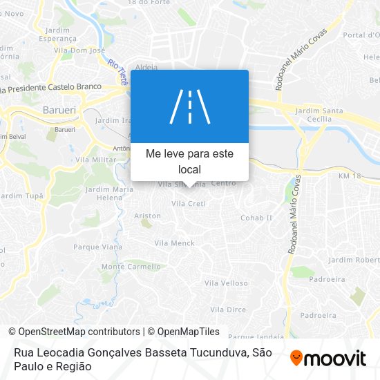 Rua Leocadia Gonçalves Basseta Tucunduva mapa