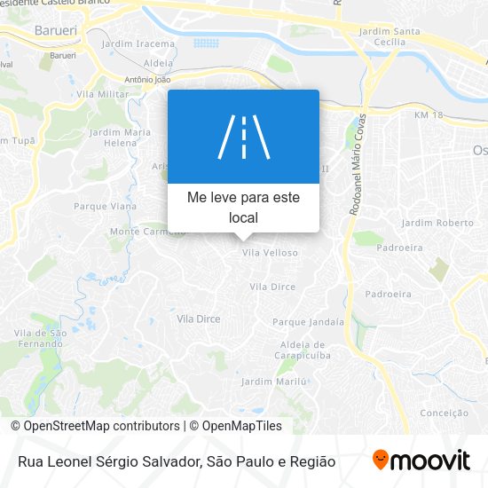 Rua Leonel Sérgio Salvador mapa