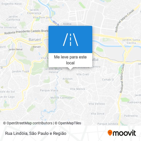 Rua Lindóia mapa