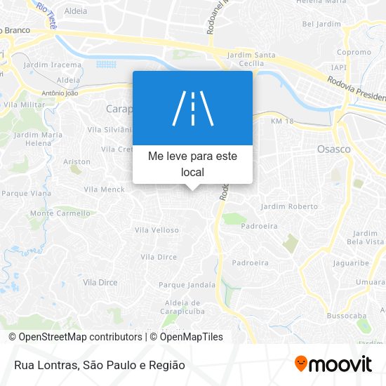 Rua Lontras mapa