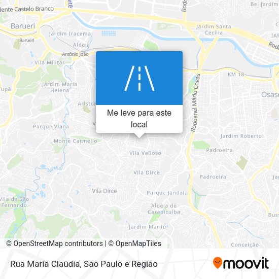 Rua Maria Claúdia mapa