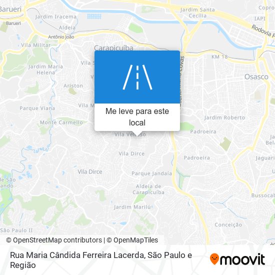 Rua Maria Cândida Ferreira Lacerda mapa