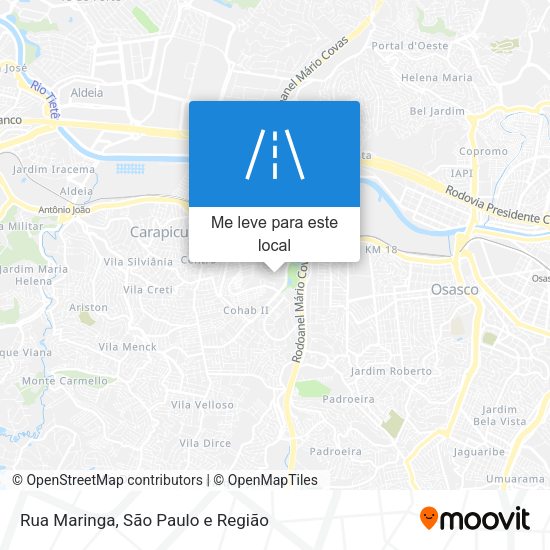 Rua Maringa mapa