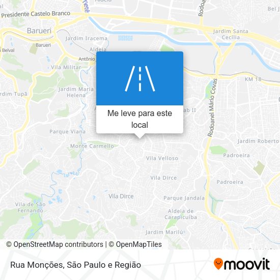 Rua Monções mapa