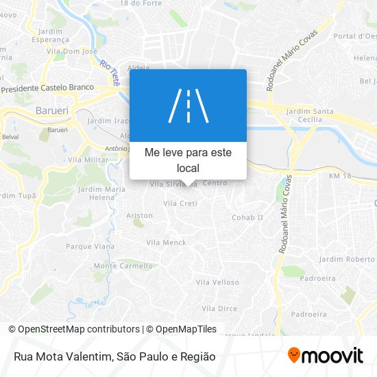 Rua Mota Valentim mapa