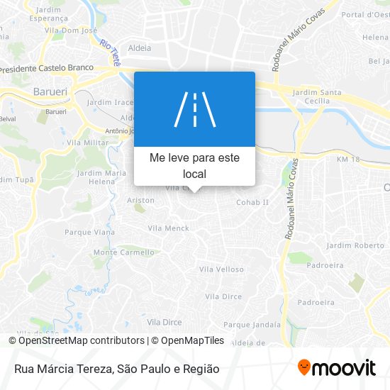 Rua Márcia Tereza mapa