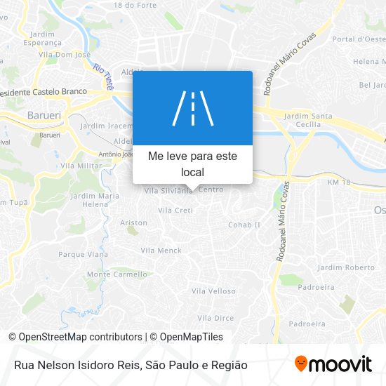 Rua Nelson Isidoro Reis mapa