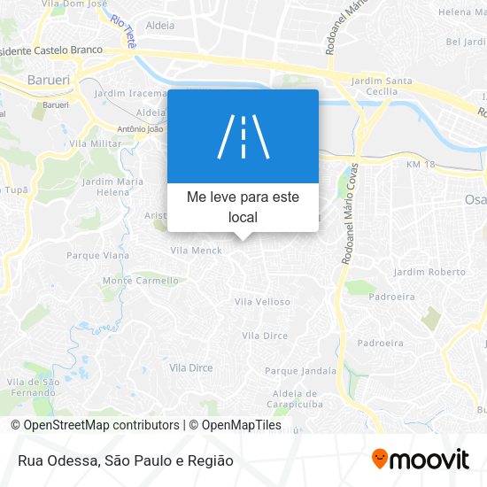 Rua Odessa mapa